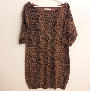 Old Navy Cheetah Print Sweater Dress